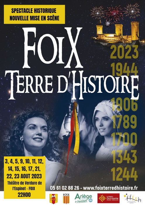 affiche foix terre d'histoire spectacle 2023